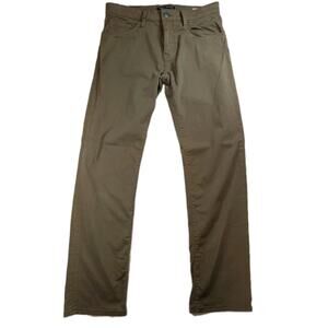 Mavi Zach Mens 32x32 Dark Khaki Straight Leg Stretch Jeans Euro Soft Smart